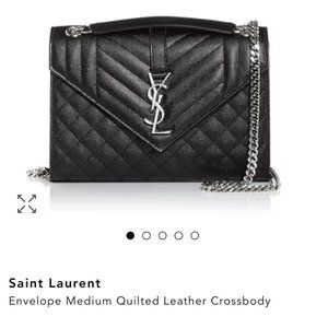 Saint Laurent ENVELOPE MEDIUM CHAIN BAG IN MIX MATELASSÉ GRAIN DE POUDRE EMBOSSE